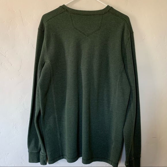 Eddie Bauer Green Henley Shirt - Tall Large - Picture 2 of 9